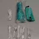 AquaSonic Water Flosser - Cordless Rechargeable Water Flossers for Teeth Cleaning - Waterproof Aqua Flosser, Portable Oral Irrigator for Dental Cleaning with 5 Jet Tips  Braces Home Travel (Mint Green Metallic)