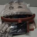 Ivandar Broom with Dustpan Combo Set, 50.6 inch Long Handle, Upright Standing Broom and Dustpan Set Quiet Cleaning Tool Sweep the Floor Dust pan Removes 4 Times More Pet Hair(Brown and Gray)