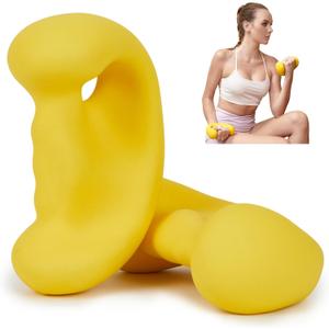 Ergonomic Dumbbells Weights Set-Hand Weights for Women at Home, Ear Dumbbells Weights for Pilates, Yoga, Jogging,Strength Training (5 LBS)