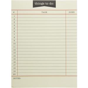 Graphique Library Card To-Do List Notepad | 150 Tear-Away Sheets | Task Planner | Daily Organizer | Memo Writing Pad | Priority Checklist | Undated | 6 x 8