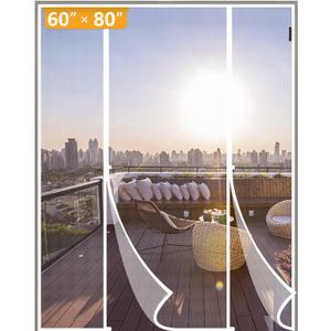 Yotache White Magnetic Screen Door Fit 60" x 80" Doors, Screen Size 62" x 81" Double Door Screen Mesh for Sliding Door