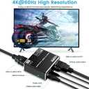 HDMI ARC to Optical Audio Adapter, NEWCARE 4K@60Hz H DMI Audio Splitter Converter, HDMI to Optical Toslink SPDIF+3.5mm Jack AUX Audio Out, Metal HDMI Audio Extractor Support Blue-Ray Play Soundbar