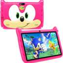 32GB, 7 inch Android Toy Tablet Lots of Free Content Pre-Installed, Kids Learning Toy Computer with WiFi, YouTube, Parental Control, Age 3+ (Pink)