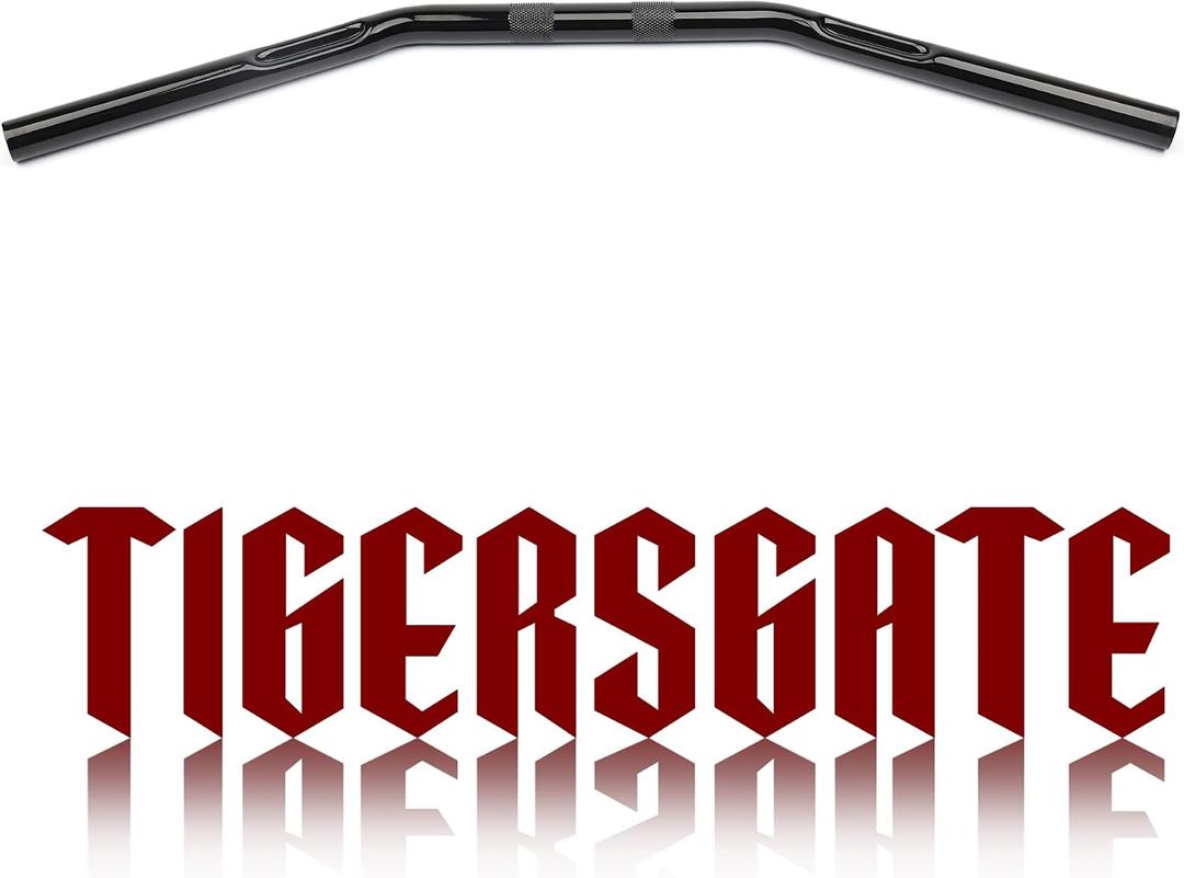 1 inch Black Dimpled Simple Fat Drag Bars Compatible with Bobber Brat Cafe Chopper Custom Motorcycles 2007-up Sportster XL Models
