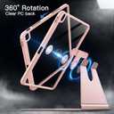 JETech Rotating Case for iPad Air 13-Inch M4/M3/M2 (2026/2025/2024) with Pencil Holder, 360 Degree Rotation Protective Stand Cover Clear Back, Auto Wake/Sleep (Sandy Pink)