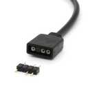 Jstincal (3-Pack) ARGB Extension Cable, 5V 3-Pin Addressable RGB Cable, 1-to-1 Female to Female for Extending Computer PC Fans/LED Lights, 30cm / 11.8in