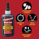 Titebond Instant Bond Medium CA Super Glue Jet Black, Ethyl Cyanoacrylate Adhesive for Woodworking, Gap-Filling, 40-60 Second Set 2 Oz. 8211