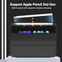 ZryXal for iPad Mini 7 Case A17 Pro 2024/iPad Mini 6 Case 2021 8.3 Inch with Pencil Holder, iPad Mini 7th/6th Generation Case with Soft TPU Back and Auto Sleep/Wake, Black