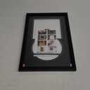 Mxtallup 7" Vinyl Record Frame for the Wall 7 "Jukebox with Double Black-Black Matting, Displays 7" LP Record and 7x7-inch Cover, 7" Music Album Frame (LP1016BB)