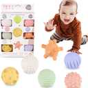 Sensory Balls for Babies,Ball for Toddlers 1-3, Soft & Textured Montessori Baby Toys 6 to 12 Months,Wheat Straw Soft Montessori Toys for Babies