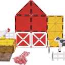 MAGNA-TILES Farm Animals 25-Piece Magnetic Construction Set, The ORIGINAL Magnetic Building Brand