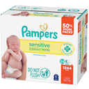 Pampers Sensitive Baby Wipes, Clinically Proven, Fragrance Free, Unscented, Water Based, Hypoallergenic, Multi-Use, Hand Wipes 1344 Wipes Total (24X Flip-Top Packs)