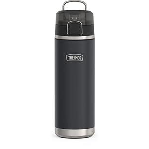 THERMOS ICON SERIES Stainless Steel Water Bottle with Spout - 24 Ounce, Granite - Vacuum Insulated Water Bottle with Lid