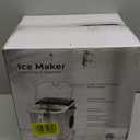 Nugget Countertop Ice Maker with Soft Chewable Pellet Ice, Pebble Portable Ice Machine, 34lbs Per Day, Self-Cleaning, Sonic Ice, One-Click Operation, for Kitchen,Office Stainless Steel Black