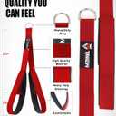 Tricep Rope Cable Attachment (Two Lengths Built in One) Greater Range of Motion,Tricep Pull Down Rope Extension Straps Cable Crossover Accessories (Bright Red)