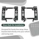 1 Pair Heavy-Duty 5mm Racing Seat Bracket Adapter for Ford Mustang Mustang & Cobra 1978-1998 Driver & Passenger