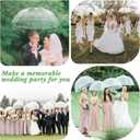 Dansydaisy Wedding Favors for Guest Umbrella Gifts Bulk 52 Inch Large Dome Rain Windproof Stick Umbrellas with Thank You Tags and Rope Guest Souvenirs for Wedding Party Bridal Favors