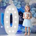 Big Marquee Light-up Letter Decorations: 4 Feet Tall Large Letters O Marry Me Proposal Gender Reveal Alphabet 4FT Sign Graduation Party Wedding Engagement Anniversary HOCO Decor Mosaic Balloon
