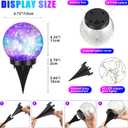 Tuanse 4 Pcs Solar Lights Decorative, Cracked Glass Ball Solar Globe Lights, LED Colored Garden Globes Outdoor for Yard Waterproof Back Yard Landscaping Flower Bed Patio Lawn (Multicolor,4.7 in)