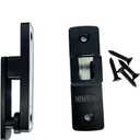 Flip Door Lock Black 180 Degree Thickened Bifold French Door Lock Latch for Gate Barn Garage Shed Window Cabinet Liquor Black