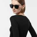 STGATN 2 Packs Round & Aviator Polarized Sunglasses for Women Men UV400 Protection (B. Round Matte Black/Grey + Aviator Black/Grey)
