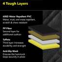 Meadowlark Dog Car Seat Cover with Mesh Window, Heavy-Duty Pet Seat Cover for Back Seat, Extra Padded Non-Slip Dog Hammock, Water-Resistant Back Seat Protector for Cars Trucks and SUVs (54" W x 58" L)