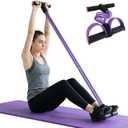2 x Upgraded Durable 6-Tube Pedal Resistance Strap with Handle, Natural Rubber Fitness Resistance Strap, Multifunctional Fitness Strap, Suitable for Abdominal, Waist, arm, and Leg Shaping Training