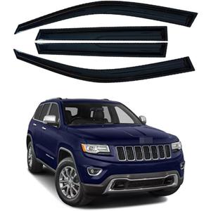Window Visors Rain Guards for Jeep Grand Cherokee 2011 2012 2013 2014 2015 2016 2017 2018 2019 2020 2021 Accessories, Wind Deflectors Vent Shades for Jeep Grand Cherokee