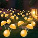 2 x BeHiller Solar Mushrooms Garden Lights Outdoor Waterproof- 6PACKS18LED Brightness Cute Mushroom Decor with Mothers Day Gifts,Longevity Housewarming Gifts for Mom/Yard/Garden/Birthday Party Decor