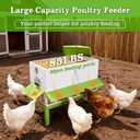 Chicken Feeder 80lbs Large Capacity Metal Poultry Feeder No Waste,23.7” x 14” x 12”, Gravity Chicken Feeder for 20 Chickens,Ducks & Poultry with Secure Locking Lid
