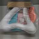 JC Toys - Doll High Chair | Fits Dolls up to 17" | Easy to Clean | Simple Assembly | 7 Piece Play Set| Ages 2+, Pink/Blue