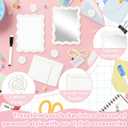 9 Pieces Magnetic Locker Accessories Kit White Back to School Essentials Includes Whiteboard Mirror and Organizing Supplies Cute Locker Shelf for School Locker