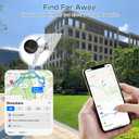 Air-Tags-2 Pack, Smart Air Tracker Tag, Bluetooth Tracker for Apple Find My (iOS Only), Waterproof Key Finder Tracking Device for Kids Keys Luggage Bags Wallets Pets and More - Black&White