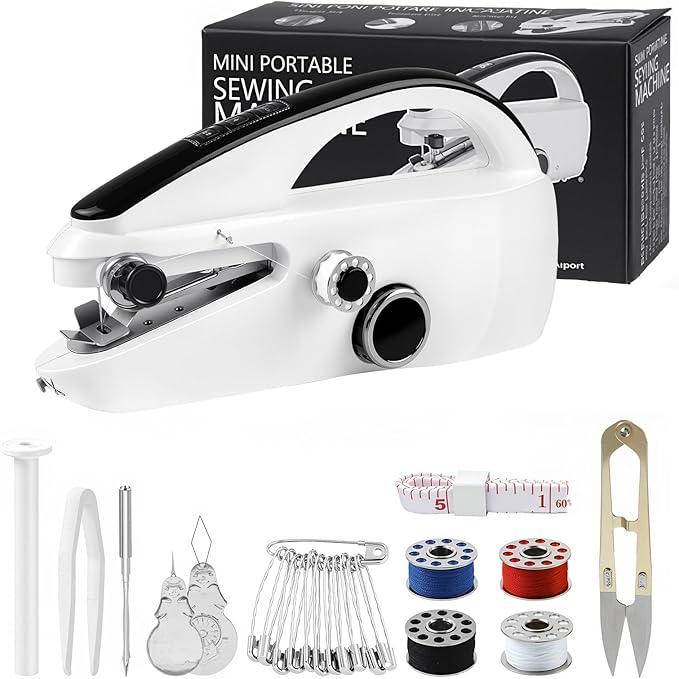 Handheld Sewing Machine,Portable,Mini Sewing Machine, White