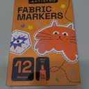 ARTISTRO 12 Fabric Markers - Fine Tip Fabric Markers Permanent for Clothes - No Bleed Pens for T-Shirts, Bags, Textile, Canvas, and more
