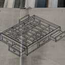 Ball & Cast Queen Size Bed Frame,Wooden Platform Bed with 6 Storage Drawers and Solid Wood Slats Support,No Box Spring Needed,Easy Assembly,Antique Gray