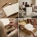 Premium Scrapbook Album for Family, Friends, Graduation, Baby Shower and Wedding Photos | 100 Pages for Multiple Sizes, 4x6, 5x7, 6x8, 8x10 | Cream Beige Acid Free Picture Album | Coffee Table Book
