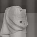 Barossa Design Hotel Style Cotton Shower Curtain with Snap-in Fabric Liner, 75" Long, Mesh Window Top, Honeycomb Waffle Weave Cotton Blend Fabric, Washable, White, 71x75 Inches