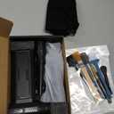 Compressed Air Duster, 130,000RPM Ultra-Powerful Cordless Electric Air Duster with 8000mAh Rechargeable Battery, 4-Gear Adjustable Air Blower for Keyboard, Computer, Car, Home Cleaning (Black)