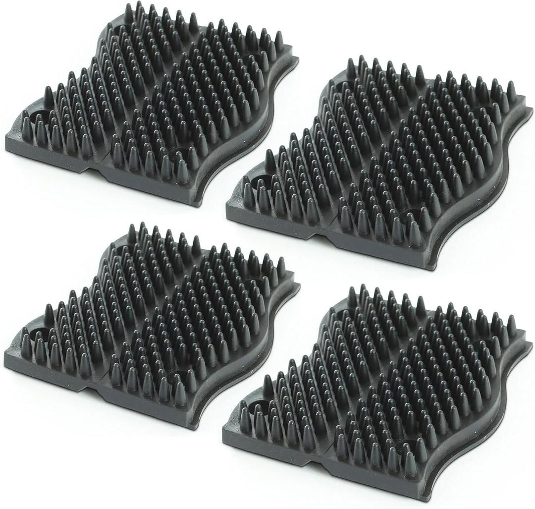 ScratchnAll The Original Animal Scratch Pad, Flexible Acupressure Nubs & Interlocking Design, Very Durable & All-Weather, Great for Domestic, Barnyard and Zoo Animals - USA Made, Black (2 Pack)