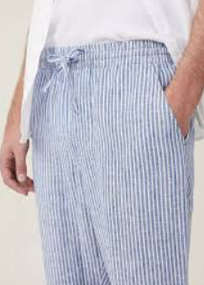 Girl's Wide Leg Casual Linen Pants Elastic High Waisted Long Loose Trousers, 16Y