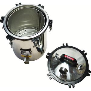 Electric Heated 4.7 Gallon(18L) Autoclave Steam Sterilizer Stainless Steel Shell Pressure Canner