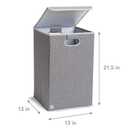 Munchkin Laundry Hamper for Baby and Kids, Collapsible Nursery Organizer with Lid, Grey