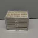 GUOER 5 Drawers Clear Jewelry Box for Women and Girls, Acrylic Earring Holder Organizer Ring Holder Display Storage, Warm White