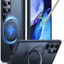 TORRAS Upgraded Magnetic & Stand for Samsung Galaxy S25 Ultra Case, [Fit for Magsafe] [12FT Mil-Grade Drop Protection] Shockproof Translucent Slim for Samsung Galaxy S25 Ultra Case, Black