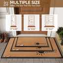 YDKGL Dirt Trapping Outdoor Welcome Mats, 31x47 Durable Non-Slip Door Mat Outside Entrance, Low Profile Easy Clean Doormat for Patio Porch Front Indoor Entryway, Brown
