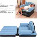 Multifunctional Inflatable Sofa Cum Bed  2-in-1 Air Couch & Air Mattress Thick Flocked Surface, Heavy Duty 200kg Capacity Portable Guest Bed for Living Room, Home & Travel
