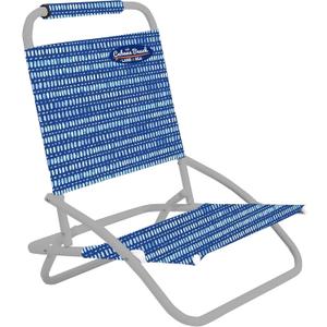 Cabana Beach, 1 Position Folding Beach Lightweight and Portable Foldable Outdoor Camping Chair, Blue Sea Glass