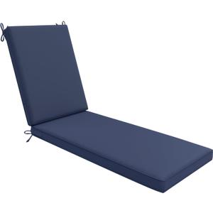 Outdoor Chaise Lounge Cushions, Waterproof, Fade-Resistant Patio Furniture Replacement Cushions, 74" x 23" x 3", Navy Blue