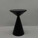 Small Drink Table, Round Martini Table, Drum End Table Side Table, Metal Accent Table,for Small Space Living Room, Bedroom, Brown